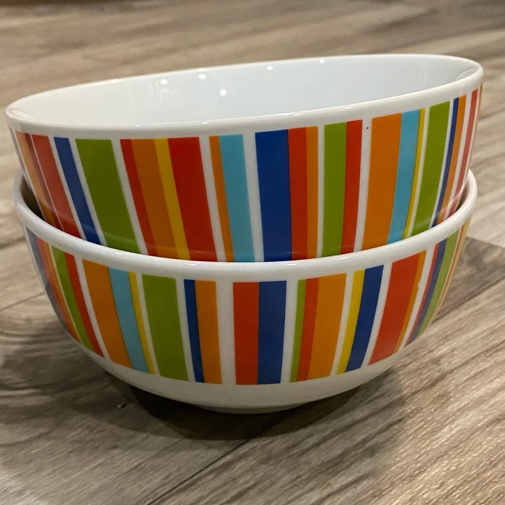 Tabletops Gallery WESTWOOD Porcelain Cereal Bowls Set‎ of 2